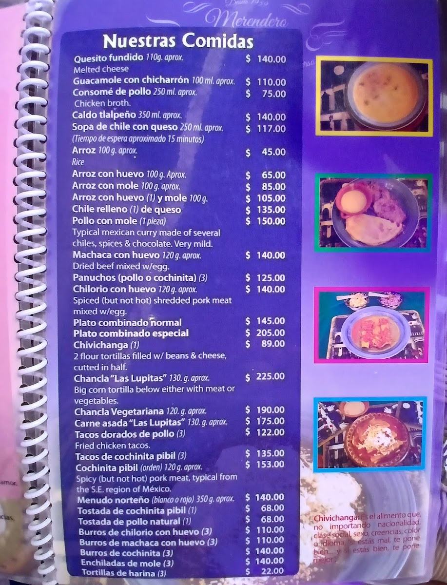 Merendero Las Lupitas Menu - Image 2