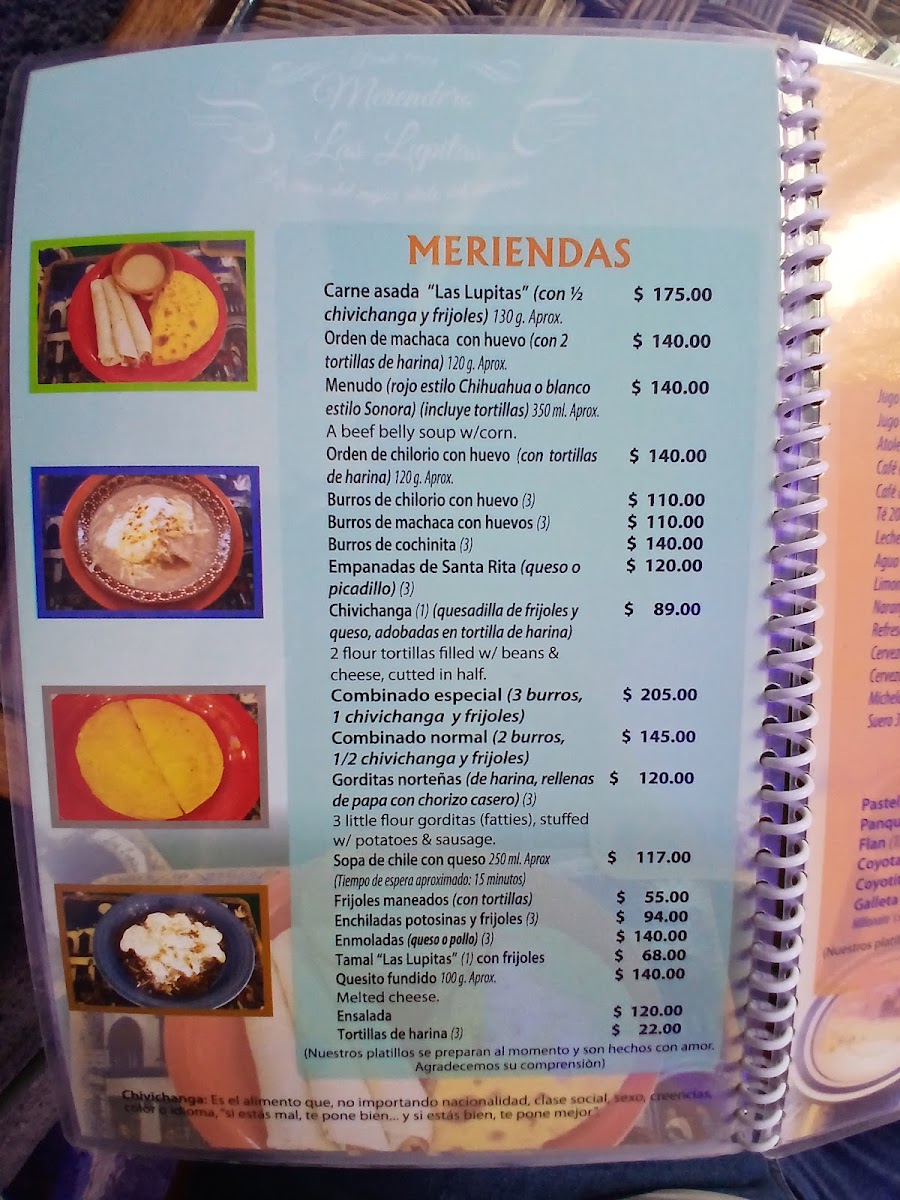 Merendero Las Lupitas Menu - Image 3